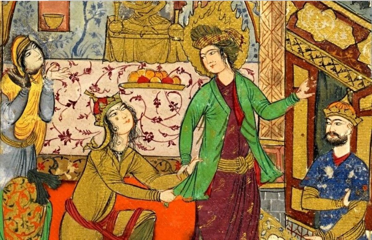 این نقاشی قدیمی از حضرت یوسف و زلیخا را ببینید